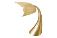Design salontafel WILDLIFE walvisvin 70cm goud metaal handgemaakt - 43472 - thumbnail