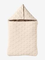 Jacquard reiszak met hartjes beige - thumbnail