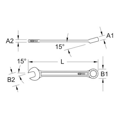 KS Tools 517.0609 5170609 Ring-steeksleutel Sleutelbreedte (metrisch) 9 mm