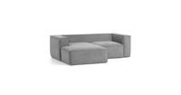 Kave Home Loungebank 'Blok' Rib, Links 240cm, kleur Donkergrijs - thumbnail