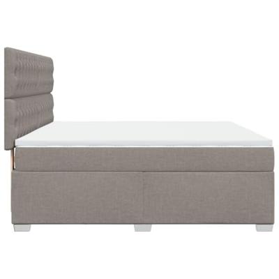 Boxspring met matras stof taupe 180x200 cm