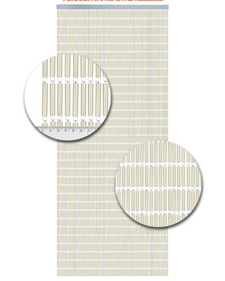 Vliegengordijn Hulzen Crème - 100cm x 240cm