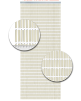 Vliegengordijn Hulzen Crème - 100cm x 240cm - thumbnail