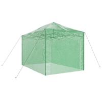 VidaXL Kas met pop-up frame met dak groen 280 x 410 x 315 cm ijzer - thumbnail