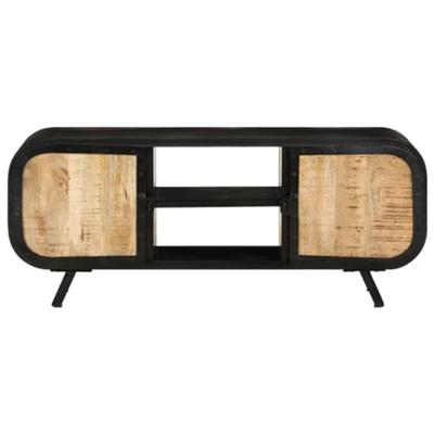 Tv-meubel 110x30x45 cm ruw mangohout