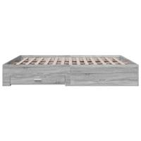 Bedframe met lades bewerkt hout grijs sonoma eiken 200x200 cm - thumbnail