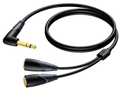 Procab CLA720 Classic 1.5 meter stereo jack naar 2x stereo jack Procab CLA720 Classic 1.5 meter stereo jack naar 2x stereo jack