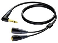 Procab CLA720 Classic 1.5 meter stereo jack naar 2x stereo  jack - thumbnail
