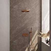 Copper Edition thermostatische inbouw regendouche SET 52, met drukknoppen en koper geborsteld PVD - thumbnail