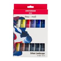 Bruynzeel Amsterdam standard series acrylverf urban landschap set 20ml, 12dlg. - thumbnail