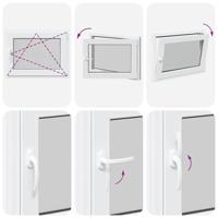 Kelderraam "RISOR" 80x50 cm draai-kiep DIN rechts wit - thumbnail