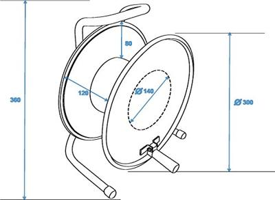 SCHILL Cable Drum HT300.SO A=300/C=125