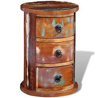 Kast met 3 lades massief gerecycled hout - thumbnail