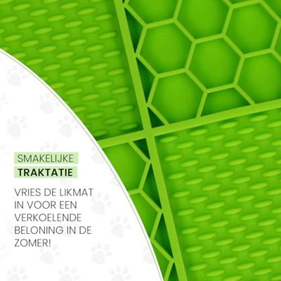 Eat Slow Live Longer Lick Mat Dimensions Circle Groen