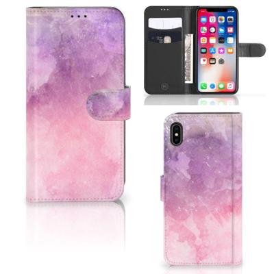 Hoesje Apple iPhone Xs Max Pink Purple Paint