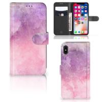 Hoesje Apple iPhone Xs Max Pink Purple Paint - thumbnail