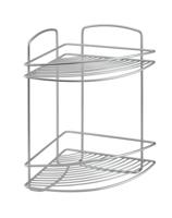 Metaltex onda badkamer-hoekrek 2 etages 22x22x35 cm zilver - thumbnail