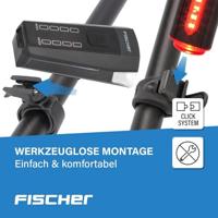 FISCHER FAHRRAD Fietsverlichtingsset LED werkt op een accu Zwart - thumbnail