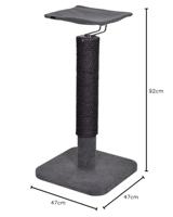 Krabpaal Iwaki 47x47x92 cm Grijs - thumbnail