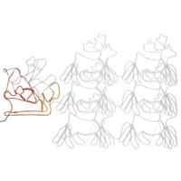 vidaXL Kerstverlichting 6 rendieren en slee 2160 LED's XXL 7 m - thumbnail