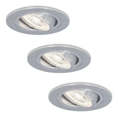 Set van 3 Chandler LED inbouwspots - 3,8W 270lm - IP20 LED Module - 6000K daglicht wit - Dimbaar - Kantelbaar - IP20 voor binnen - RVS Set van 3 Chandler LED inbouwspots - 3,8W 270lm - IP20 LED Module - 6000K daglicht wit - Dimbaar - Kantelbaar - IP20 voor binnen - RVS