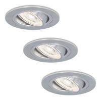 Set van 3 Chandler LED inbouwspots - 3,8W 270lm - IP20 LED Module - 6000K daglicht wit - Dimbaar - Kantelbaar - IP20 voor binnen - RVS - thumbnail