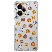 Doorzichtige Silicone Hoesje voor Xiaomi Redmi Note 12 Pro Dieren Emojis - thumbnail