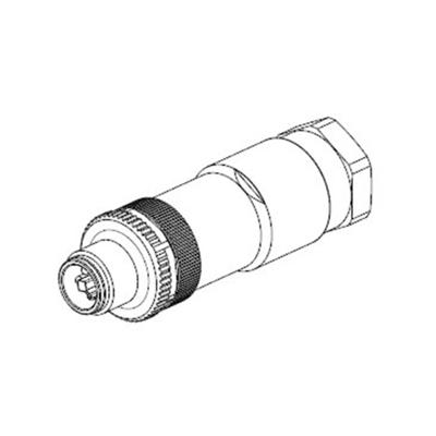 TE Connectivity 2120952-1 Sensor/actuator connector, niet geassembleerd M12 Aantal polen (sensoren): 8 Stekker, recht 1 stuk(s)