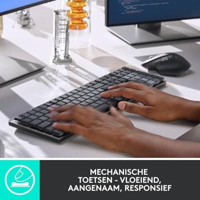 Logitech MX Mechanical toetsenbord Draadloos Grijs - Kailh Choc Brown V2