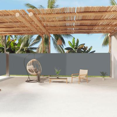 VidaXL Windscherm uittrekbaar 180x1200 cm antracietkleurig