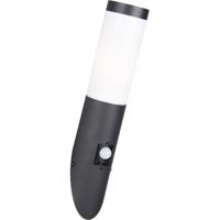 LED Tuinverlichting - Wandlamp Buitenlamp - Trion Toto - E27 Fitting - met Bewegingssensor - IP44 - Mat Zwart - RVS - thumbnail