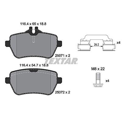 Remblokkenset, schijfrem 2507101
