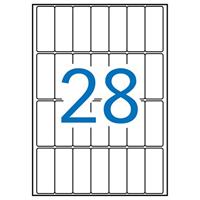 Apli witte etiketten Print & Write ft 20 x 50 mm (b x h), 420 stuks, 28 per blad (1867) - thumbnail