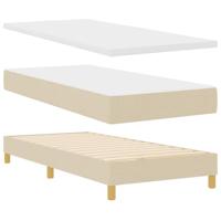 Boxspringbed met Matras Crème 90 x 200 cm, Stof. - thumbnail