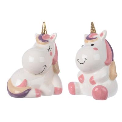 eenhoorn dolomiet spaarpot 10x15cm wit