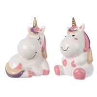 eenhoorn dolomiet spaarpot 10x15cm wit - thumbnail