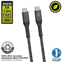 Kabel USB-C naar USB-C Muvit for Change Zwart 1,2 m - thumbnail