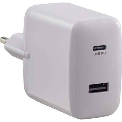 VOLTCRAFT UC-2ACX001 USB-oplader 32 W 1x USB-A, 1x USB-C USB PD Wit Binnen USB Power Delivery (USB-PD)