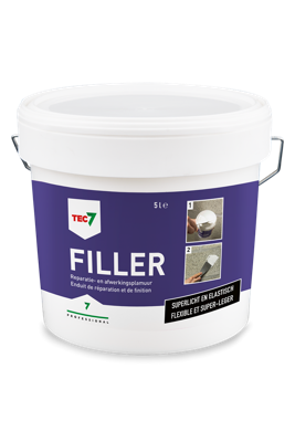 Tec7 Filler emmer Alles-in-één vulmiddel en afwerkingsplamuur 5l - 601005000 Tec7 Filler emmer Alles-in-één vulmiddel en afwerkingsplamuur 5l - 601005000