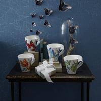 Villeroy & Boch New Wave Caffè Beker Vlinder blauw - thumbnail