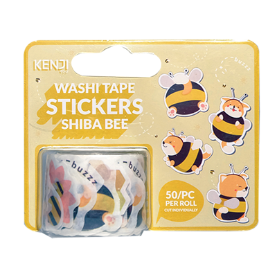 Kenji Washi tape stickers - Shiba Bee
