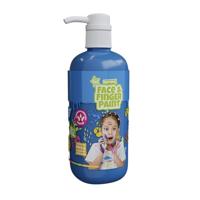 Natural Face & Fingerpaint fles met pompje - blauw, 1l - thumbnail