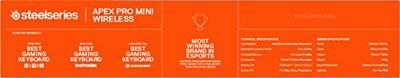 SteelSeries Apex Pro Mini Wireless gaming toetsenbord SteelSeries Apex Pro Mini Wireless gaming toetsenbord