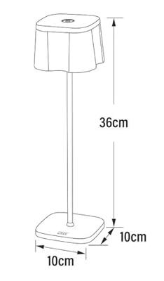 KonstSmide Roestbruine tafellampNice oplaadbaar - 7818-970