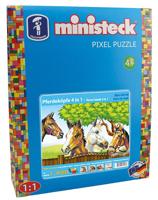 Ministeck paardenhoofden 1400 steentjes - thumbnail