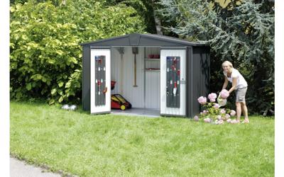 Biohort Europa 5 metalen tuinhuis 316x228x209 cm- Zadeldak- Metaal- Biohort Biohort Europa 5 metalen tuinhuis 316x228x209 cm- Zadeldak- Metaal- Biohort