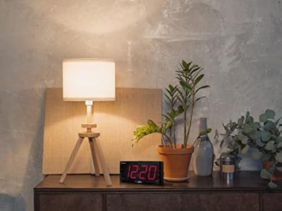 Digitale Wekkerradio - Dual Alarmklok met FM Radio - Groot Rood Display - Dimbaar - Zwart (HCG007)