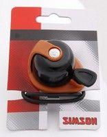 Simson fietsbel Allure 7,3 x 11 cm aluminium zwart/bruin Simson fietsbel Allure 7,3 x 11 cm aluminium zwart/bruin