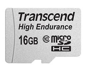 Transcend High Endurance microSDHC-kaart 16 GB Class 10 Incl. SD-adapter Transcend High Endurance microSDHC-kaart 16 GB Class 10 Incl. SD-adapter