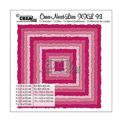 Crealies • crea-nest-lies xxl vierkanten met ruwe randen